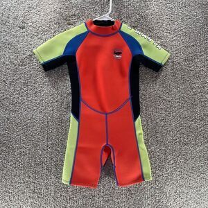 X-Manta Wetsuit Youth Extra Large Short Sleeve Short Length Kids Boys Logo